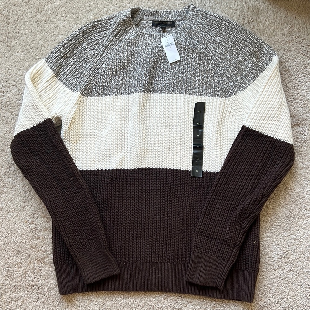 Tricolor Medium Sweater Banana Republic